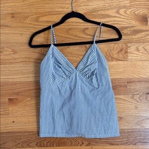 Express Blue and White Striped Camisole